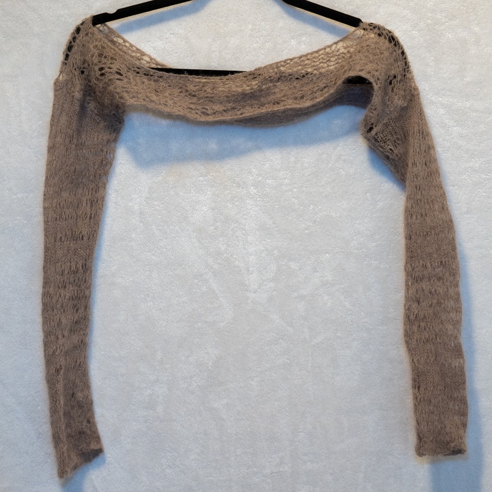 OPEN WEAVE ALPACA BLEND CROPPED JACKET ZARA